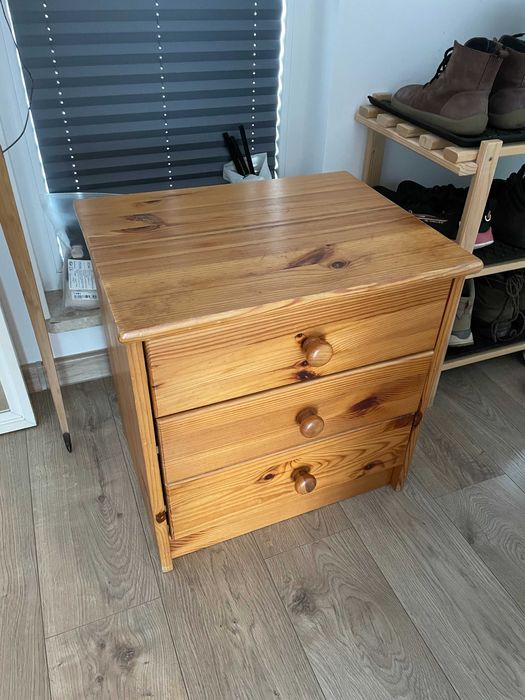 Komoda drewniana z litej sosny 3 szuflady