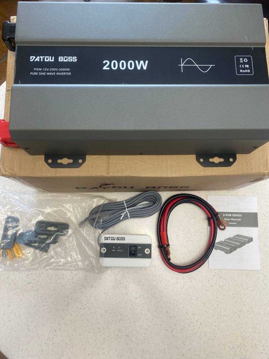 Інвертор datou boss 12V to 220V 2000W чистий сінус в наявності