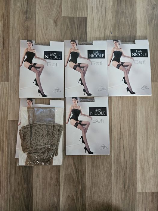 Zestaw: pończochy damskie, 3/4