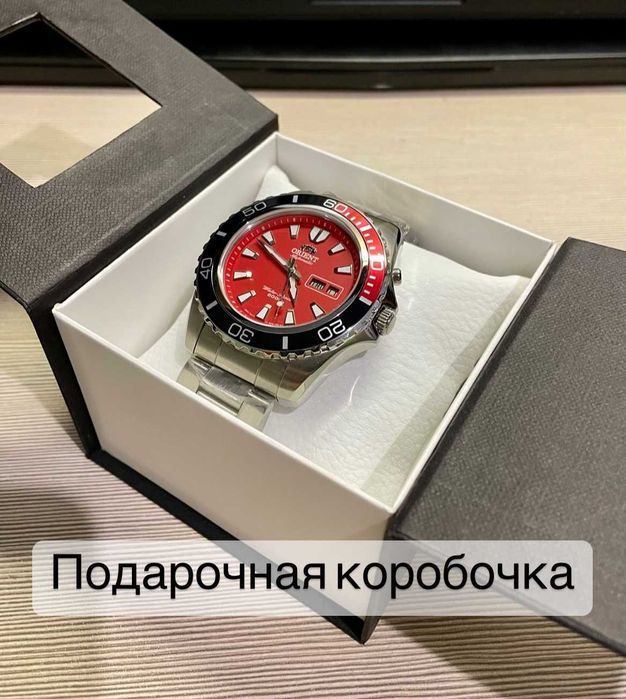 Часы - Годинник дайвер Orient Mako XL Black-Red + Коробочка