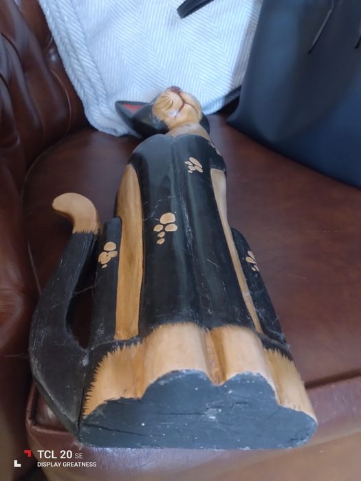 Conjunto de três gatos de decoração