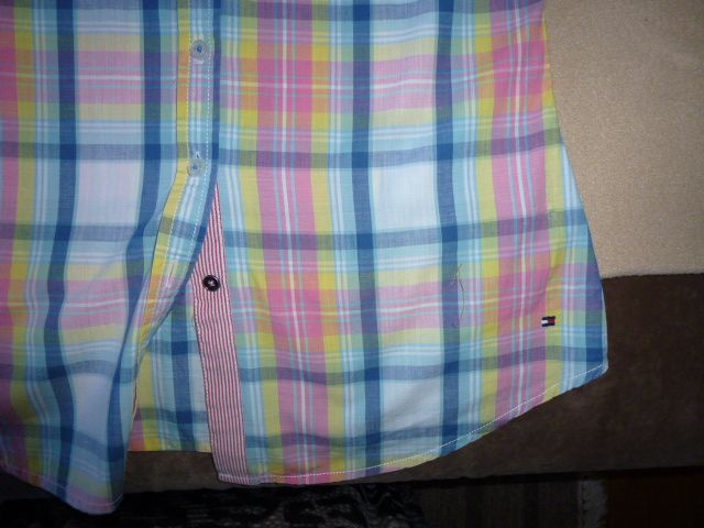 TOMMY HILFIGER bluzka ,koszula S/M oryginalna krótki rękaw jak nowa