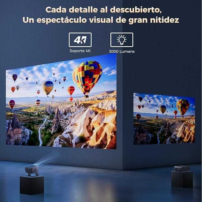 Mini Projetor Netflix , HBO, Disney- - WiFi -Bluetooth