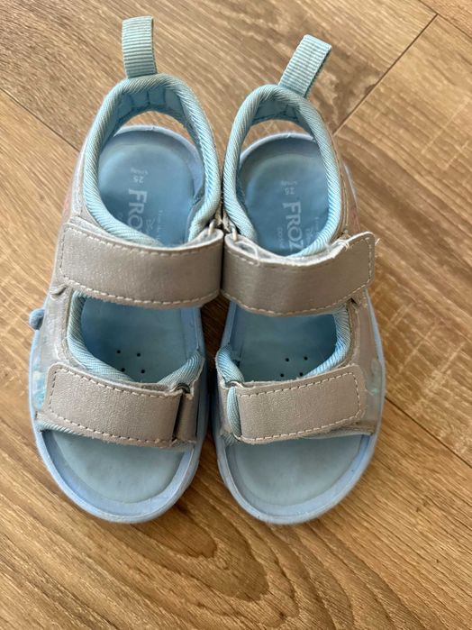 Sandały dla dziewczynki na lato na rzepy niebieskie Elza r.25 Sinsay