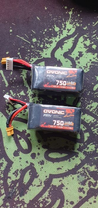 2szt Ovonic 4S Lipo Bateria akumulator 750mah 4S1P 110C 14.8V z XT30