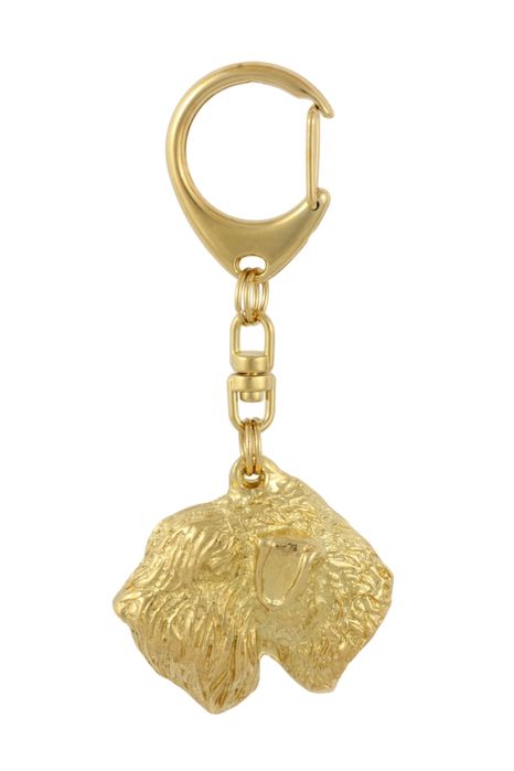 Irish soft coated wheaten terrier brelok pozłacany w pudełku Art-Dog