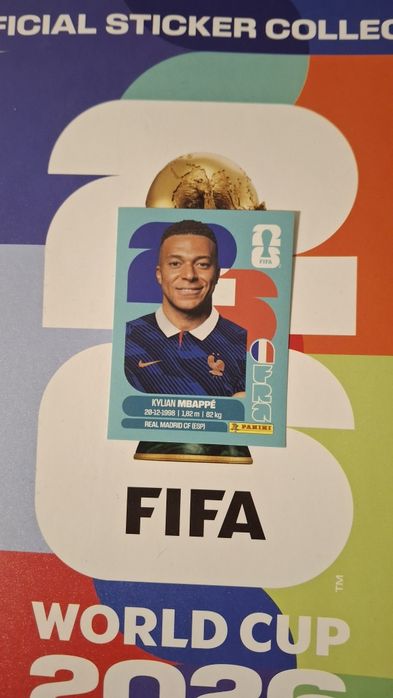 Cromo Kylian Mbappé Panini Mundial 2026