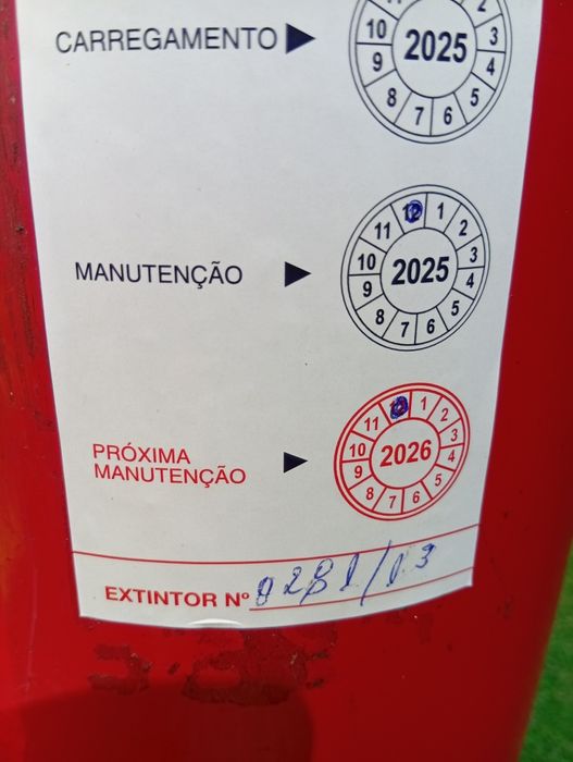 Extintores validade 12/2026