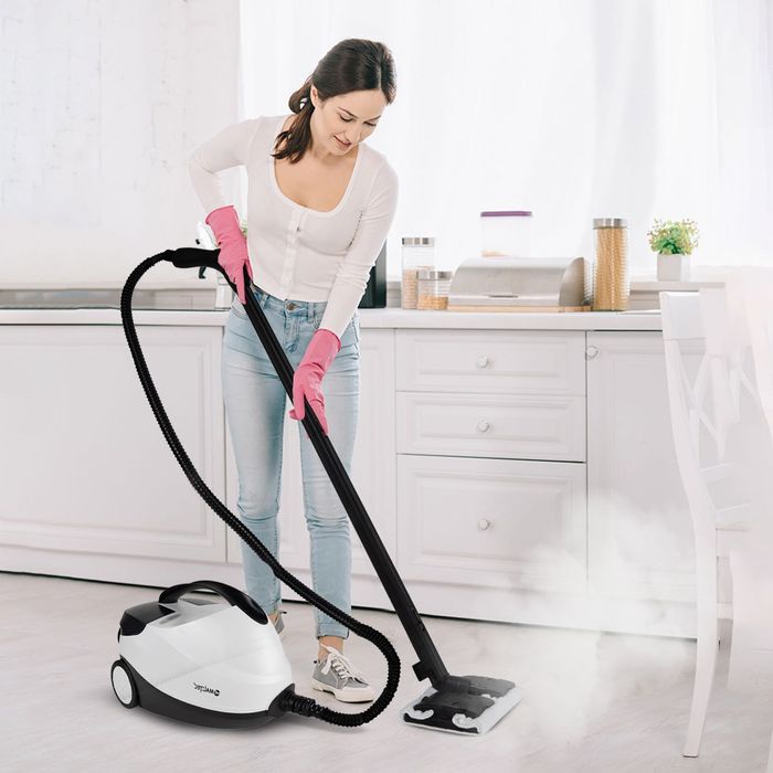 Myjka Parowa Parownica Czyścik Mop Parowy-Zestaw Xxl 2000 W Biały fv