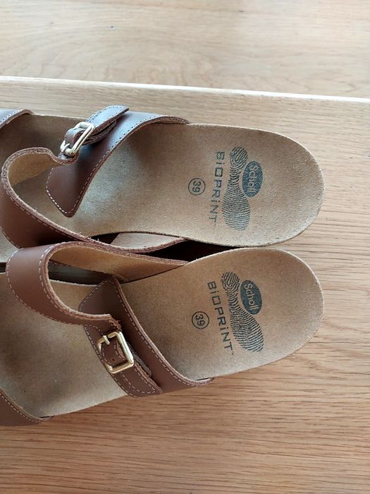 Buty 39 Scholl klapki skórzane damskie