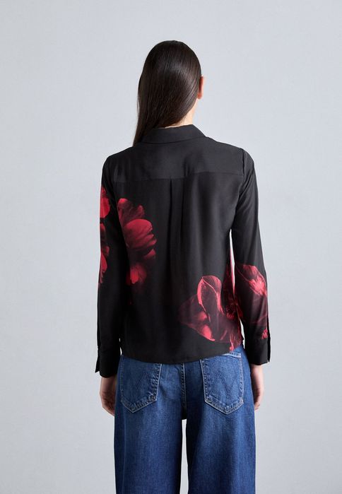 Koszula czarna w kwiaty Alice + Olivia M
