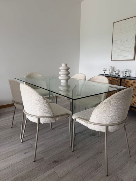 Mesa e cadeiras de jantar (6 cadeiras+mesa)