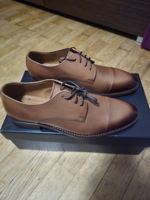 Nowe buty derby - Vistula Falcon - rozm. 40 - skórzane brązowe