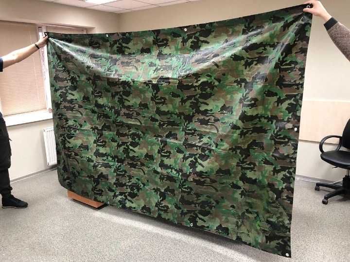 Камуфляжний тент брезент зелений тарпаулін для накриття навісу, хакі