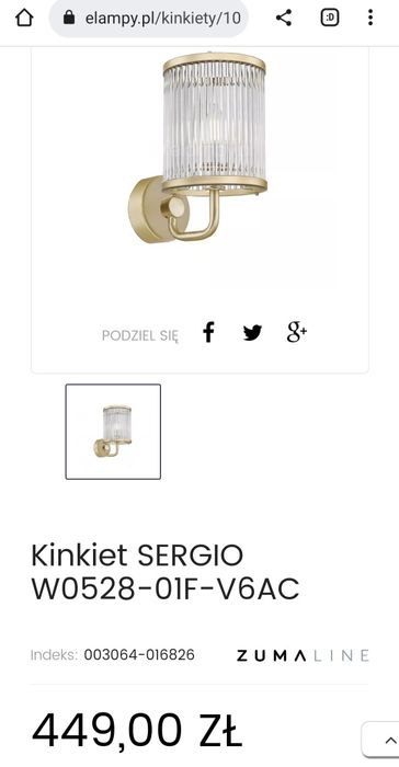 Kinkiet Sergio 2szt.