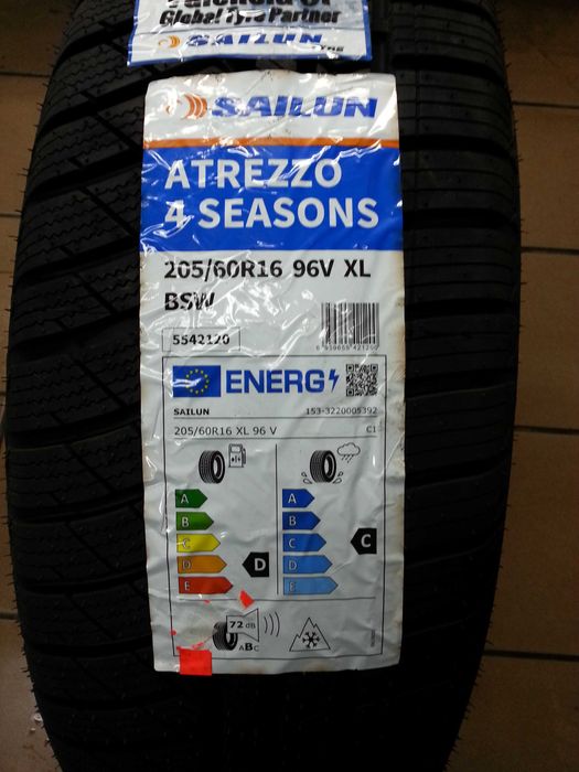 Opony całoroczne wielosezonowe 205/60r16 96V  Sailun Atrezzo 4Seasons