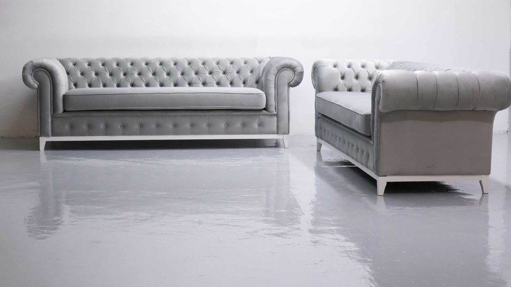SYR nowa fantastyczna sofa 3 osobowa MAX KANAPa szary welur old design