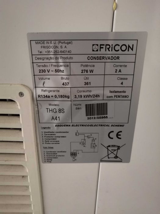 Arca / Conservador horizontal de supermercado FRICON portas em vidro,