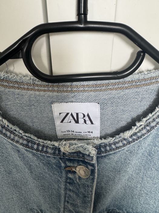 Джинсова куртка Zara на дівчинку 13-14 р., зріст 164