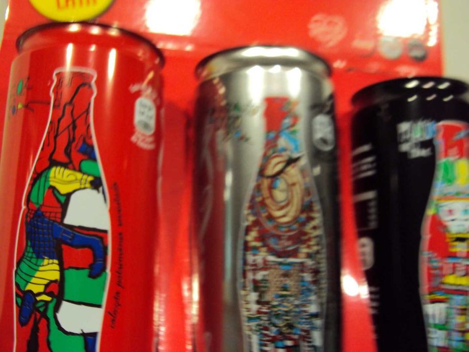 3 Latas Coca Cola Património da Unesco + expositor
