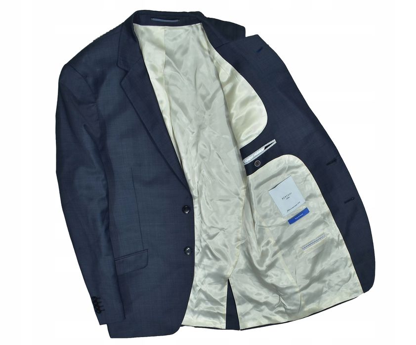 Bertoni White Wełniana Marynarka Męska Travel Suit 50