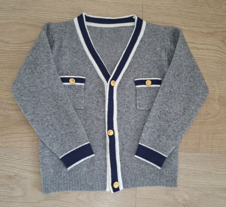 Костюм кардиган+спідничка, сірий, теплий, 6-8 років