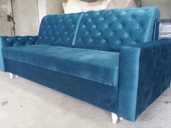 Sofa rozkładana z pojemnikiem do salonu Kanapa funkcja spania łóżko