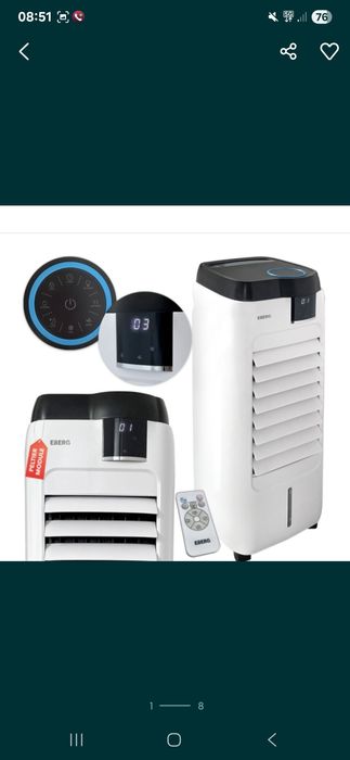 Klimatyzator wodny,hybrydowy 4w1 klimator,nawilżacz,cyrkulator,,oczysz