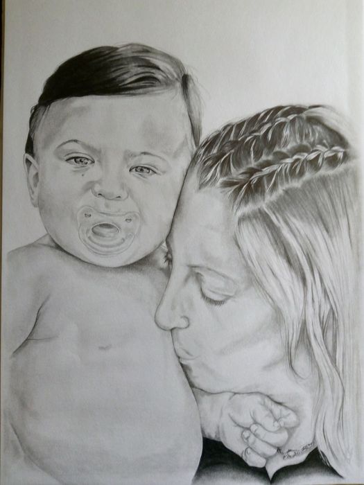 Faço desenhos / retratos a lápis