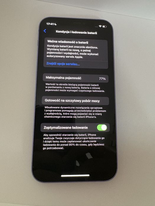 Iphone 12 fiolet, 64gb zadbany