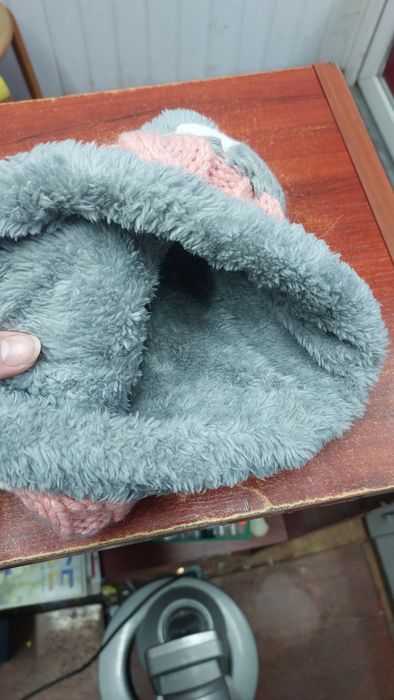 Шапка з шарфом,  хомутом зимня