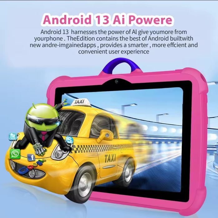 Дитячий планшет Android 13, Q Kids Tablets 4/64gb,4000 мАг,7-дюймовий