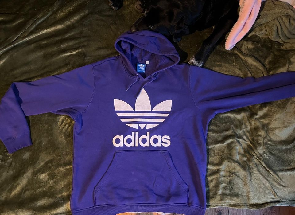 Bluza z kapturem Adidas og Vintage fiolet rozmiar XL