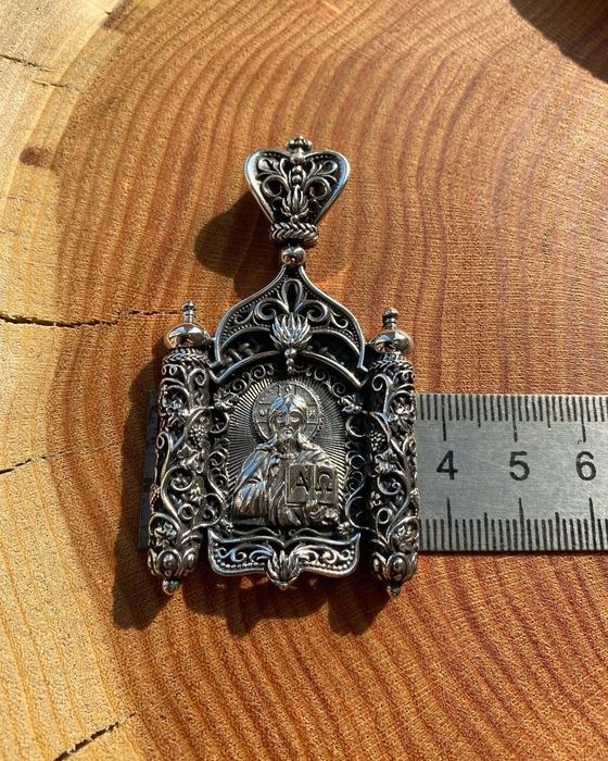 Срібний кулон ладанка Ісус серебряная срібло серебро крестик  925