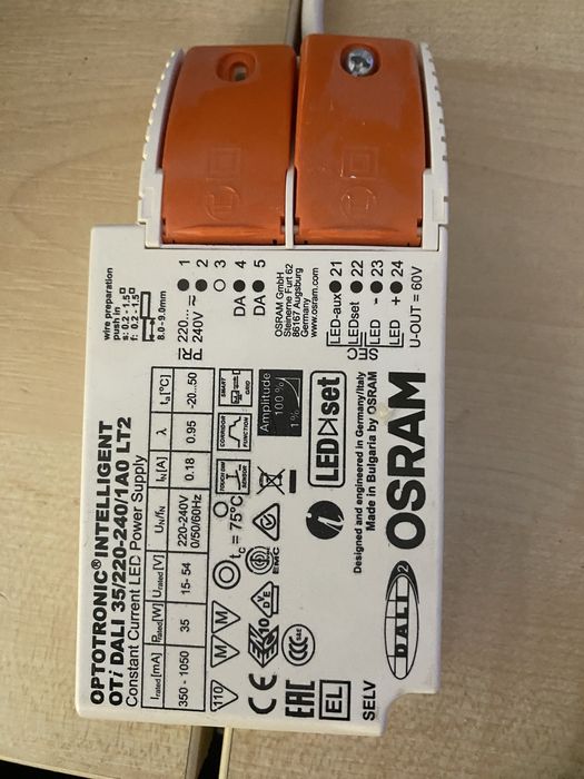 Oprawa Canos 190 24 W   Wraz z zasilaczem OTI Dali led