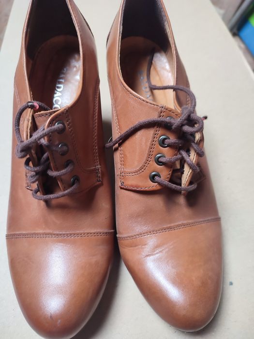 Baldaccini  botki trzewiki  retro na słupku skóra naturalna 25,5cm