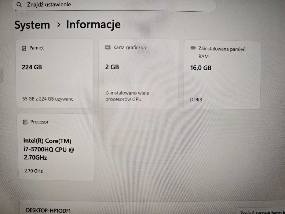 MSI PE60 I7-5700HQ/16GB/GTX960/SSD