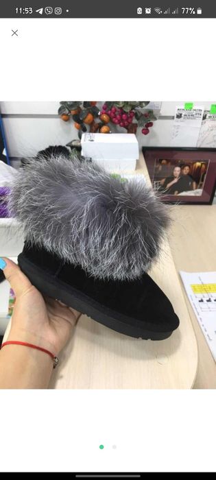 Угі на дівчинку , угги с опушкой детские, зимове взуття