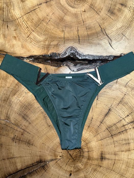 Dół majtki bikini butelkowa zieleń figi M