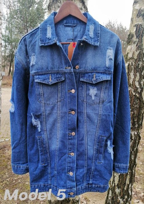 Katana długa kurtka jeansowa kilka modeli nowe - wyprzedaż