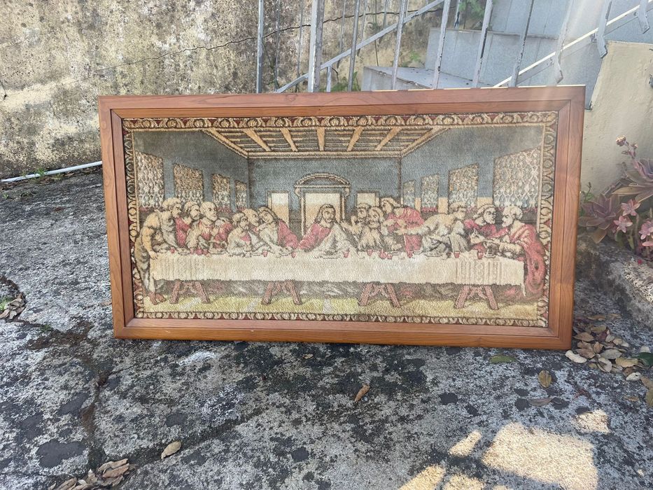 Quadro antigo de carpete