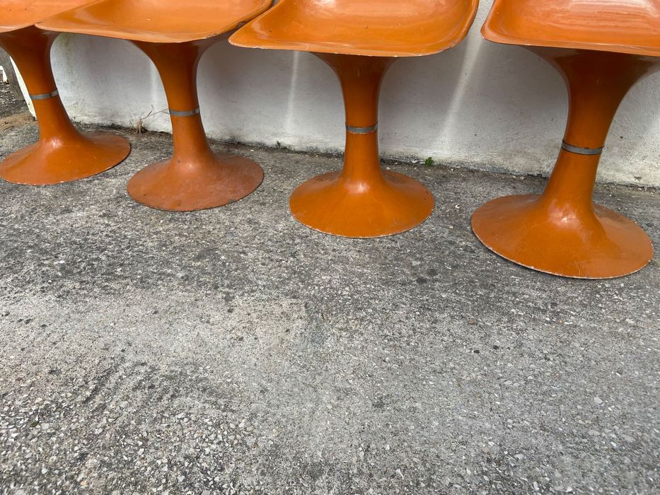 Cadeiras vintage design tulipa fibra de vidro