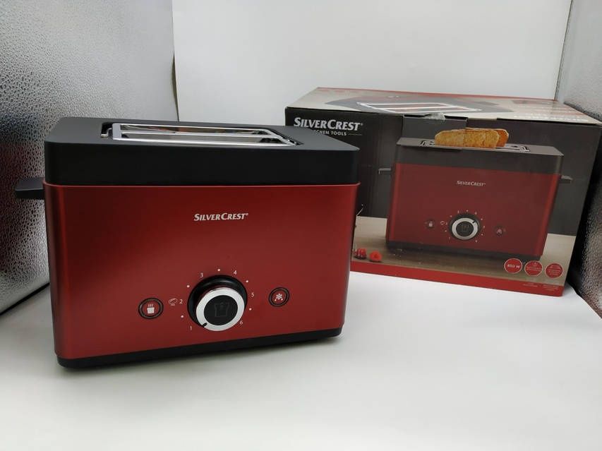 Тостер Silver Crest 850 ват  (червоний,та чорний)