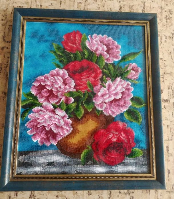 Картина вишита із бісеру "Букет квітів"