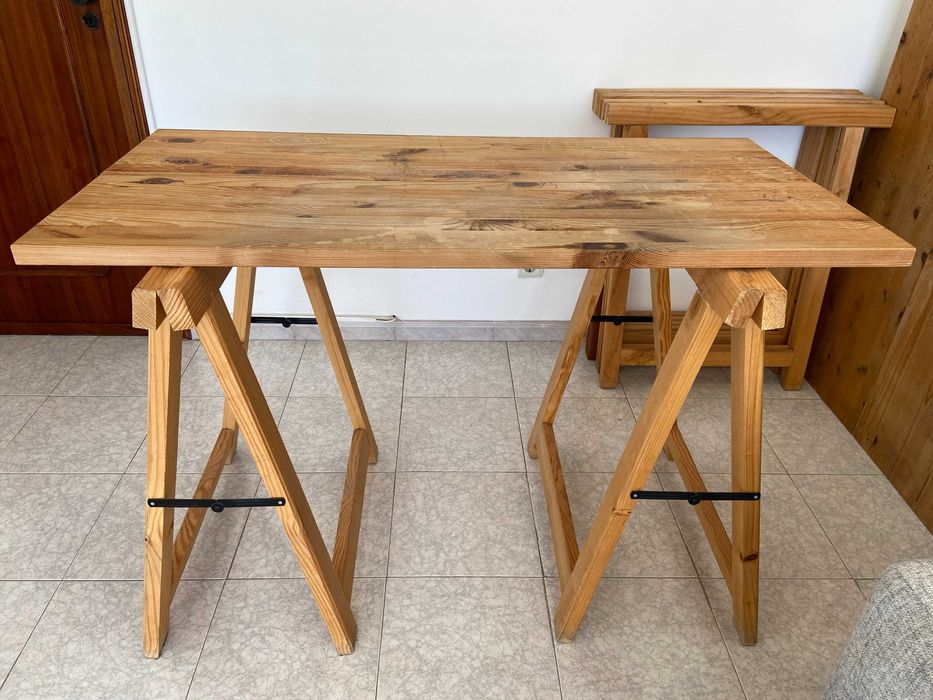 Bancadas sustentáveis em madeira maciça de pinho