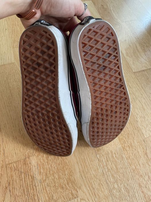 Buty tenisówki vans bordowe