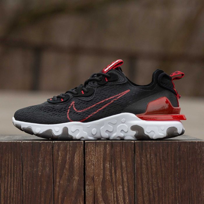 Мужские кроссовки Nike React Vision Black&Red. Размеры 40-45