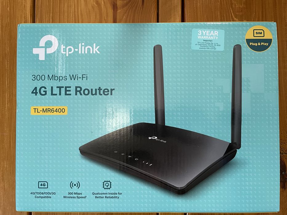 Router TP-Link TL-MR6400 N3000 2.4 GHz, gniazdo SIM