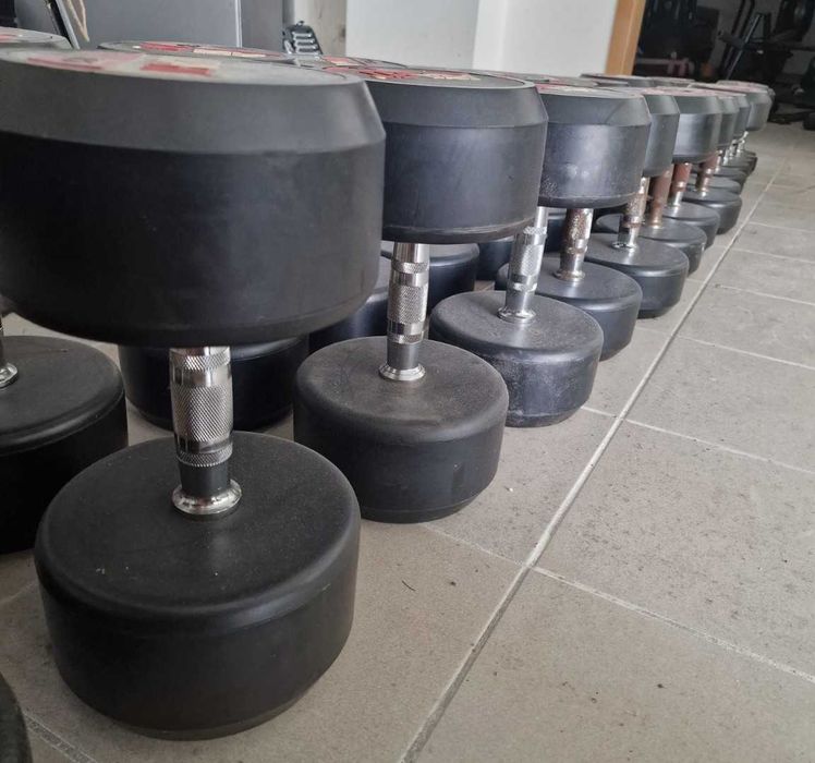 Set completo de halteres profissionais AZAFIT – 2,5 kg a 40 kg - USADO