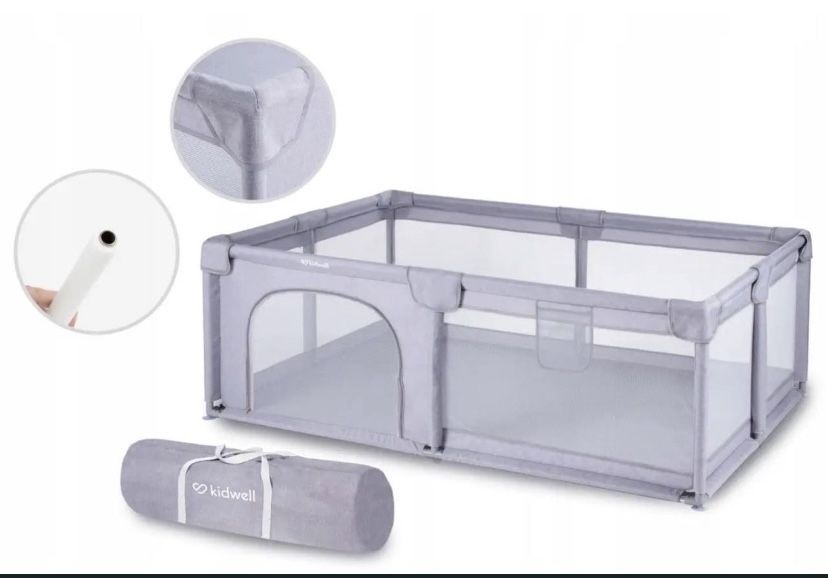 Манеж дитячий kidwell 120*180 в ідеальному стані + 4 ручки